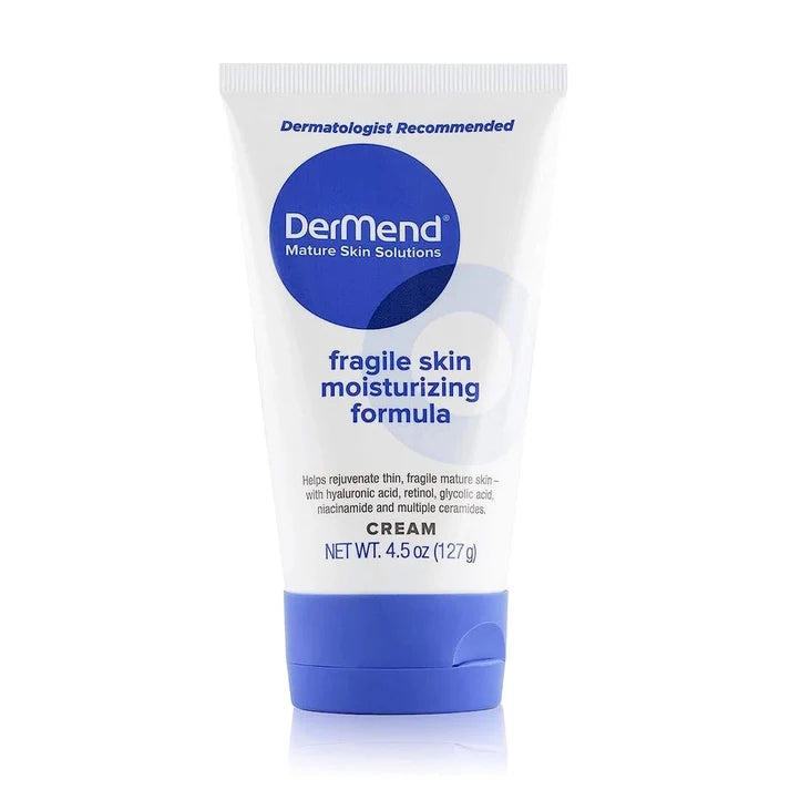 DerMend Fragile Skin Moisturizing Formula Cream 127g – Anti-Aging and Wrinkle Care for Mature Skin | Dermatologist Recommended Hydrating Body Lotion