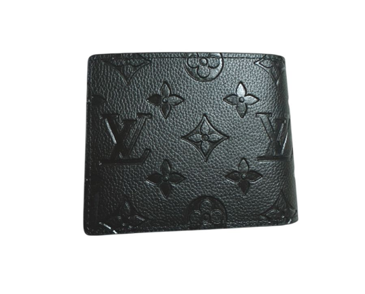Black Louis Vuitton engraved monogram wallet